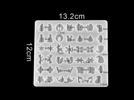 Molde silicona 21 pares de aritos 